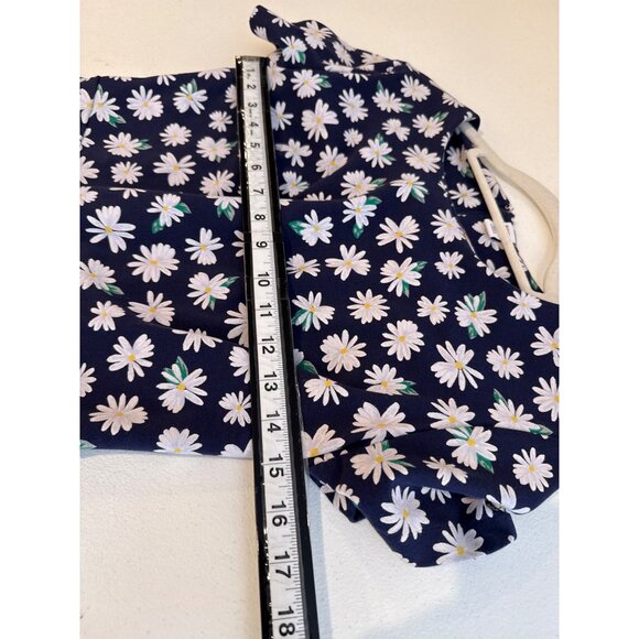 Old Navy Dress Womens Size S Daisy Flower Floral Navy Blue Short Sleeve Mini - Picture 10 of 11